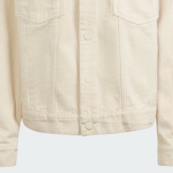 adidas x KSENIASCHNAIDER 3-Stripe Denim Jacket Women's, Natural Size Small - Picture 7 of 12